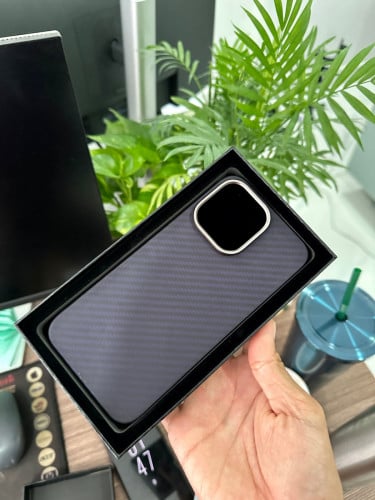 Case Carbon សុទ្ធ សម្រាប់ iPhone 14 pro max (ពណ៌ស្វាយ) 98%