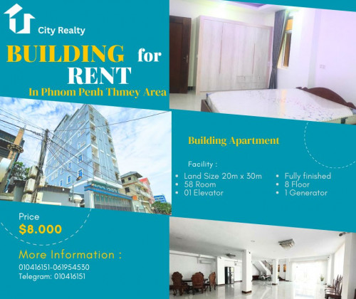 Building Apartment for rent in Phnom Penh Thmey