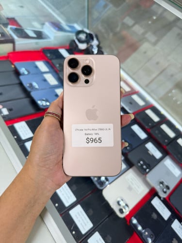 iPhone 16​ Pro Max 256G ​LL/A Esim សំនុំ​ហ្ស៊ីន​ មួយទឹក​អាមេរិក​