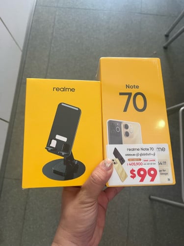 Realme note 70 brand new , warranty 1 year free free