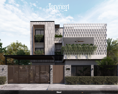 សិក្សា និងរចនាប្លង់ស្ថាបត្យកម្ម ប្លង់ខាងក្នុង ខាងក្រៅ និង ប្លង់សួនច្បារ