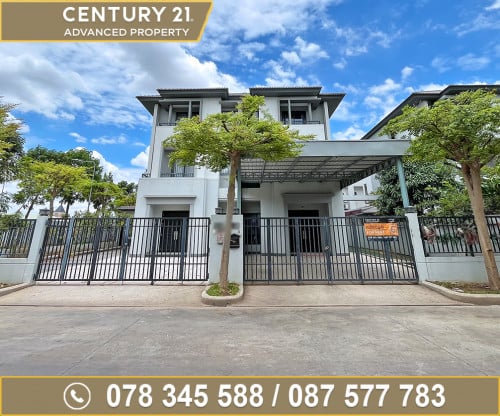 🏠 វីឡាភ្លោះ សម្រាប់ជួល សល់ដីខាង 3ម៉ែត្រ ក្នុងបុរី ជីបម៉ុង 598 ផ្លូវឯកឧត្តមជាសុផារ៉ា