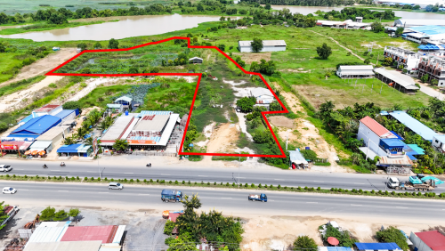 ដីលក់លេីផ្លូវជាតិលេខ 3 តម្លៃក្រោមទីផ្សារ ជិត50%លក់បន្ទាន់