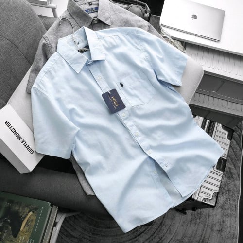 អាវសាច់ក្រណាត់ដៃខ្លី ហោប៉ៅ1 ប្រេន poloម៉ូតពណ៌ដូចរូបលេខ M l xl xxl