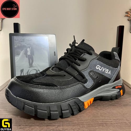ស្បែកជើងសុវត្ថិភាព Guyisa ពណ៍ខ្មៅ (Safety Boot)