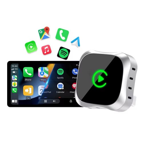 Wireless Carplay Adapter Dongle Plug Play 2in1 USB Wireless CarPlay&Android Auto Adapter