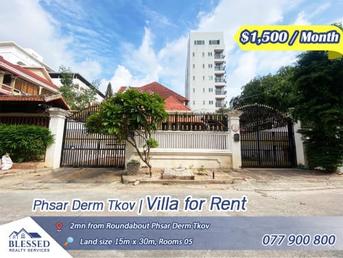 Phsar Derm Tkov 💥 Villa for Rent 💥