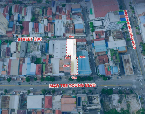 🏢 អគារលក់ ជាប់ផ្លូវម៉ៅសេទុង (មានច្រកចូល ២ ផ្លូវ)​ /  Building For Sale Along Mao Tse Tong Blvd