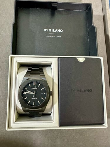 D1 Milano automatic gunmetal new 99.99% full box
