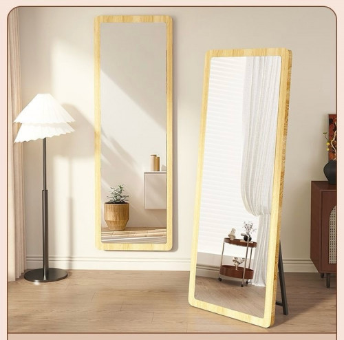 Wooden full length mirror
