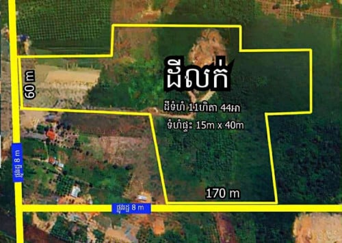 វីឡាលើភ្នំ ១១ហិតា នៅកំពត