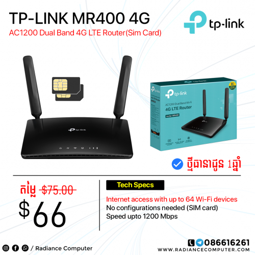 Router TP-Link MR400 4G LTE