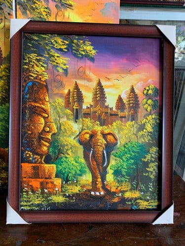 គំនូរពណ៌ប្រេងគូរដោយដៃទំហំ 50x60