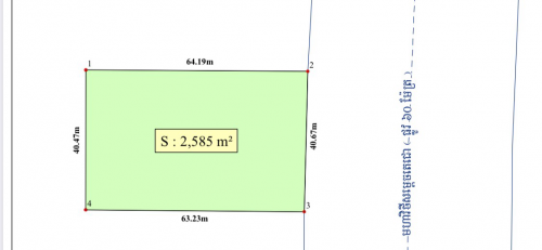 ដីជួល ជាប់ផ្លូវ 60មែត្រ - តម្លៃបីសេស - ម្ចាស់ផ្ទាល់