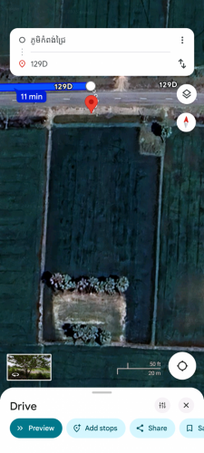 2 100$ មួយម៉ែត្រដើរ ចរចារ ផ្លូវជាតិ 129D ទៅសាលាស្រុកកោះអណ្តែត។