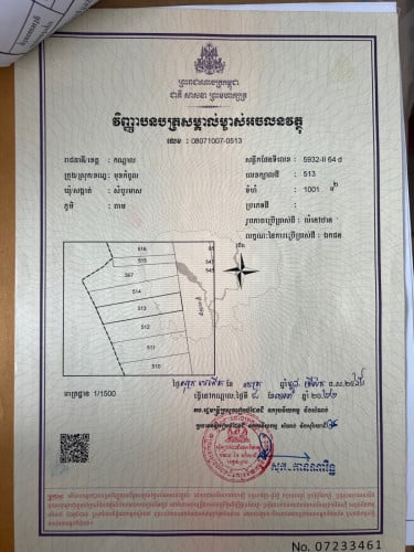 ដីលក់ (1ការ៉េ $300)