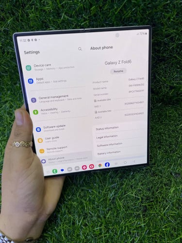 Samsung Fold 6 សំនុំសុីនក្រុមហ៊ុន 256G 99.99%