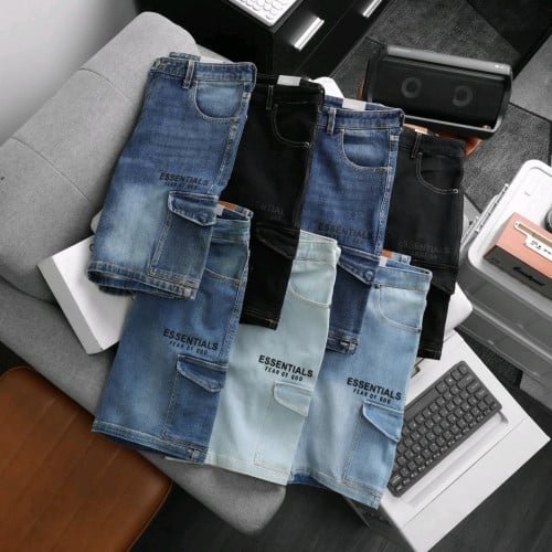 ខោខាប៊យជើងខ្លី លើជង្គង់ ហោប៉ៅ6 essential  លាងស្តុកពណ៌ដូចរូបចង្កេះ 29-30-31-36