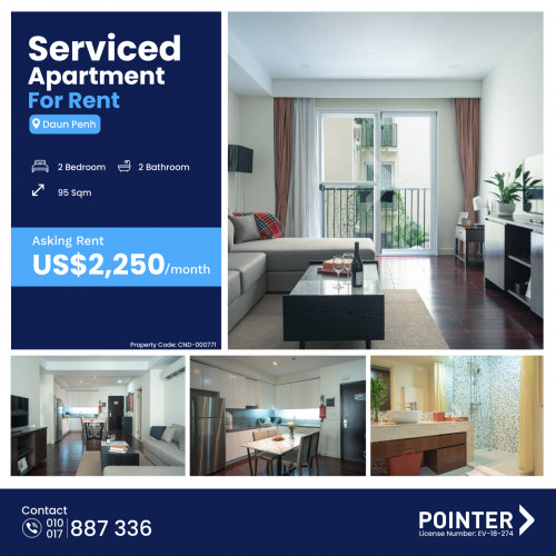 🏢 2 Bedroom Apartment for Rent in Daun Penh