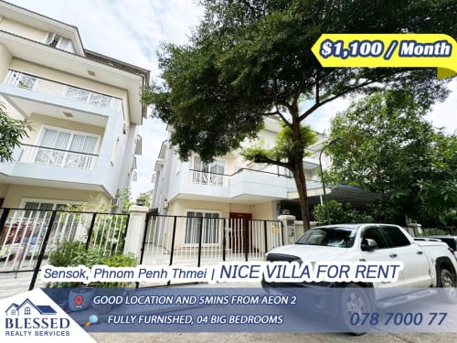 Sen Sok, Borey Phnom Penh Thmey 🏡 Villa for Rent 🏡