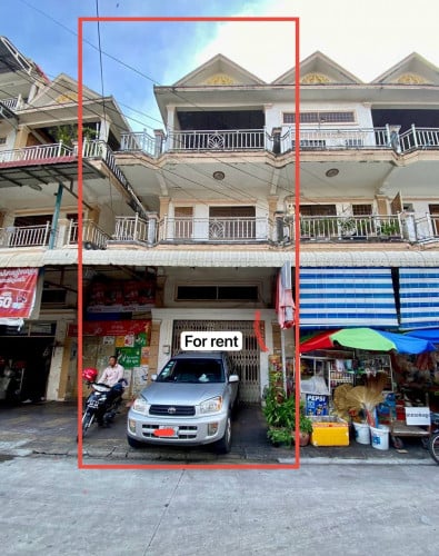 ផ្ទះសម្រាប់ជួល! នៅសង្កាត់ទឹកល្អក់ទីបី ជិតផ្សារសំណង់12   | Shop house for rent Tek L’ak 3 Somnong 12
