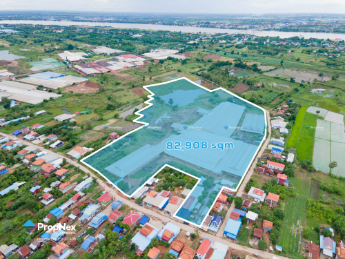 Land & Warehouse for Sale Near Prek Ta Meak Bridge – Kandal Province