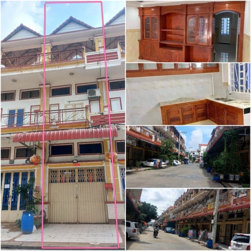 ផ្ទះអាជីវកម្មសម្រាប់ជួល នៅបុរីហុកឆេង ជិតស្ពានដែក ចំការដូង