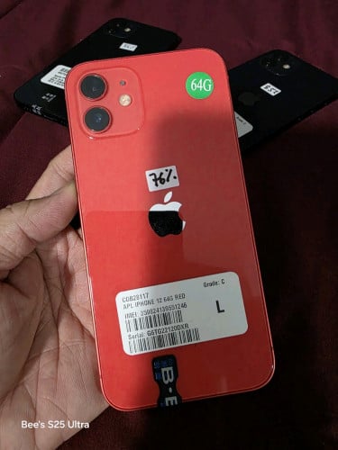 iPhone 12 64g ពណ៍ក្រហម 98%