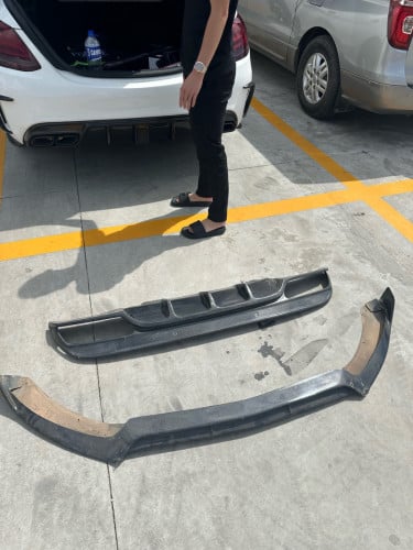 Mercedes C300 Carbon Fiber Frontlip + Diffuser