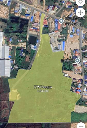 ដីលក់ទំហំ77974sqm ជិតផ្លូវជាតិលេខ3(Km28) 33$/sqm
