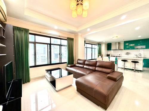 2BR Apartment For Rent In BKK1- Gym& Pool with Corner Unit