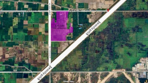 ដីលក់បន្ទាន់ ៖ ខាងត្បូងរាជធានីភ្នំពេញ ជិតព្រលានយន្តហោះថ្មី