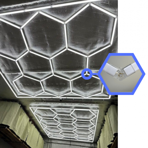 Honeycomb Lighting design for commercial place, Garages, Car Wash🥰💡✨