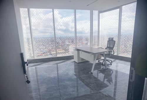 Shared office space for rent.