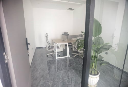 Shared office space for rent.