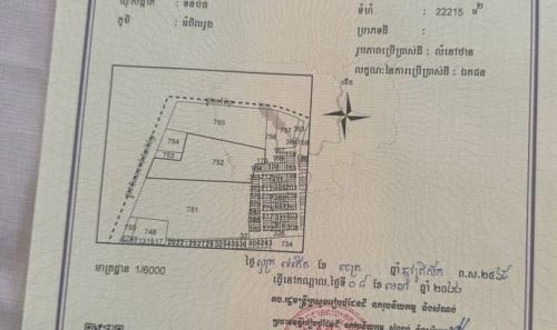 ដីលក់ផ្លូវ51 ទំហំ 56483sqm ចាក់ដីរួច តំលៃ 55$/sqm