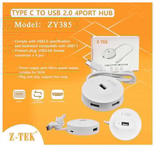 HUB Type-C to USB 4port