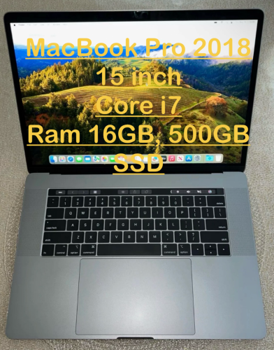 MacBook Pro 2018 15 inch Core i7 500GB SSD