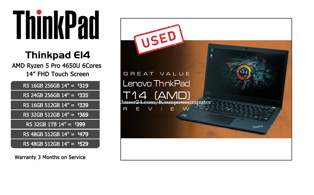 Lenovo Thinkpad T14 Ryzen 5 Pro 4650U Ram 8gb/512gb Touchscreen, Elektronik, Komputer, Laptop Di - Foto 12