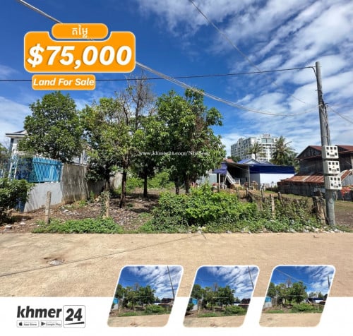 ដីលក់ 11m x 32m ជាប់ផ្លូវបេតុង