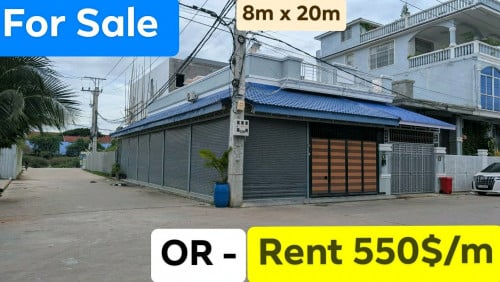 Shop house ផ្ទះកែង ឡាយគង់ ចោមចៅ​ ផ្លូវជាតិលេខ3