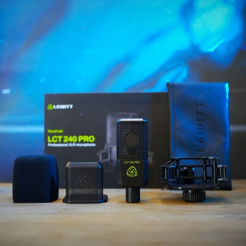 Lewitt LCT-240 Pro Value Pack Cardioid Condenser Microphone with Shockmount (Black)