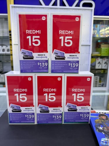 Redmi 15 new ថ្មី 100% ថែមកាស