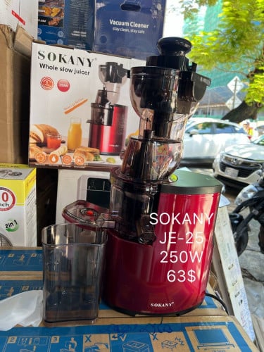 ម៉ាស៊ីនគៀបទឹកផ្លែឈើ កាកផ្សេងទឹកផ្សេង Sokany Slow Juicer JE-25