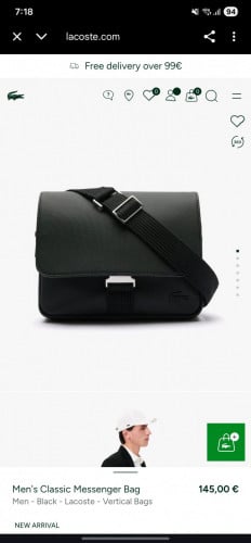 Lacoste Men's Classic Messenger Bag