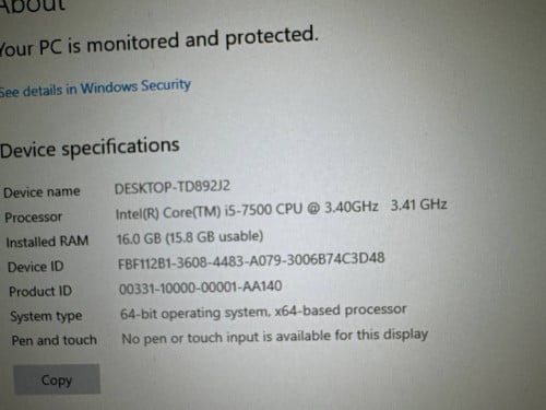 All In one i5-7Gen-16G/256G