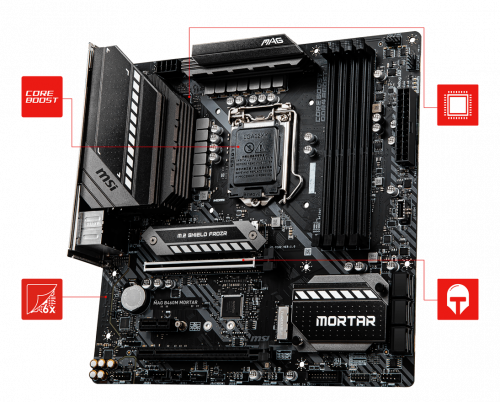 Motherboard MSI MAG B460M MORTAR - support gen 10