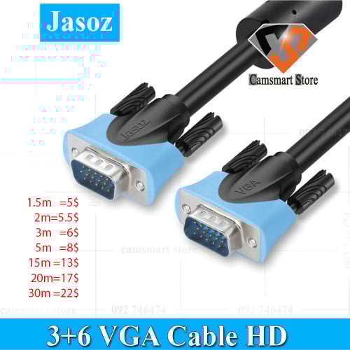 VGA Extension Cord VGA Cable HD 15 Pin Male to Male Converter