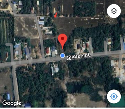 ដីក្នុងក្រុងស្វាយរៀងជាប់ថ្នល់កៅស៊ូលក់ធូៗក្បាល់25mបណ្ដោយ45mតំលៃ(1m/85)ចរចារ)