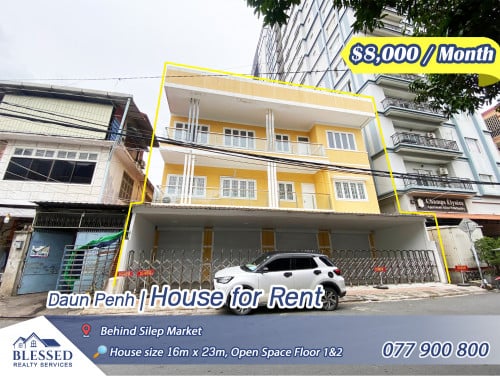 Daunh Penh, Behind Silep Market 💥 House for Rent 💥